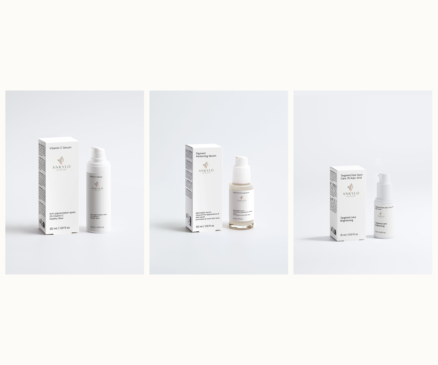 Anti-Pigment-Trio: Vitamin C Serum, Pigment Perfecting Serum, Targeted Dark Spot Care