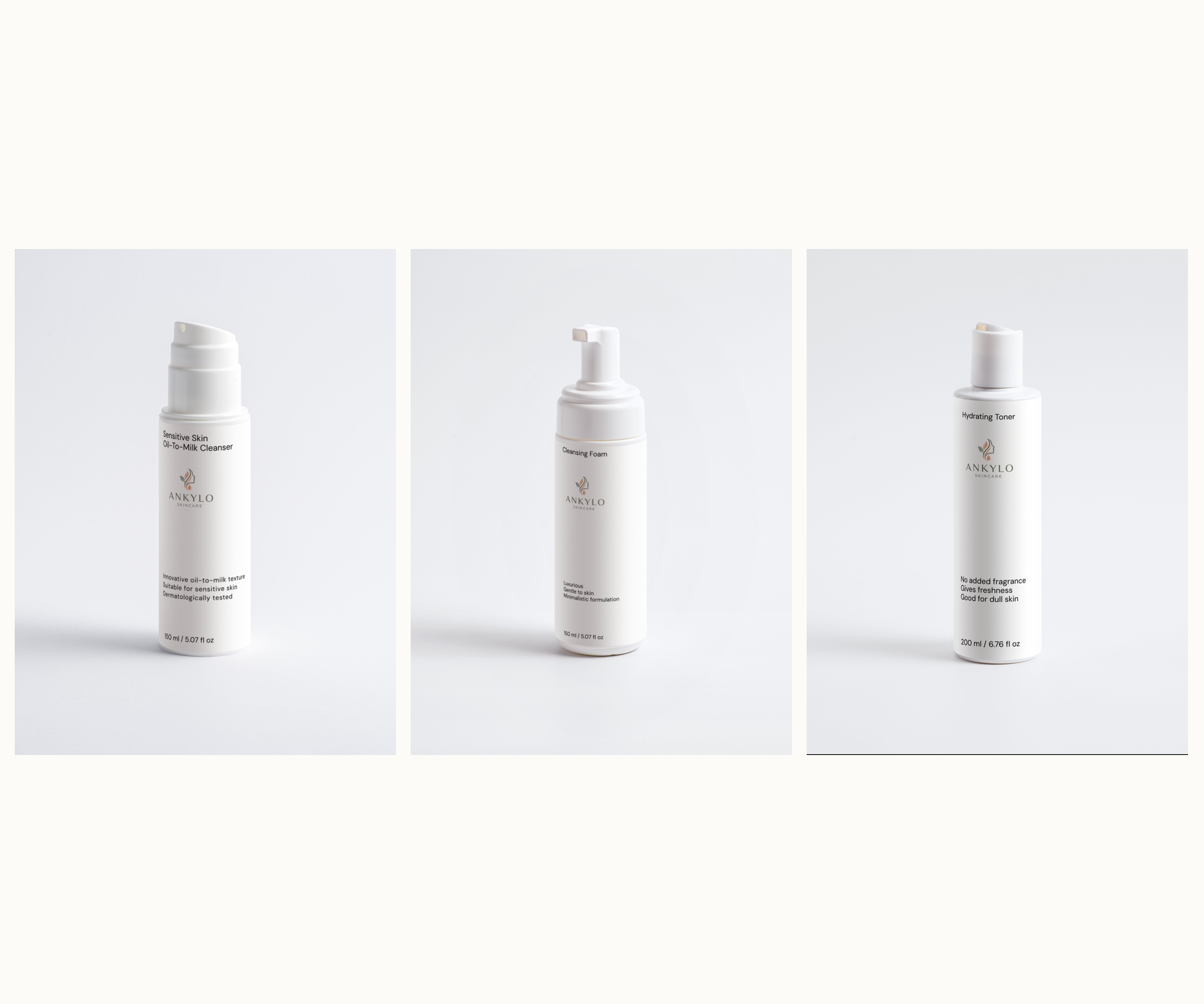 Doppelreinigungs-Set: Sensitive Skin Oil-To-Milk Cleanser, Cleansing Foam, Hydrating Toner