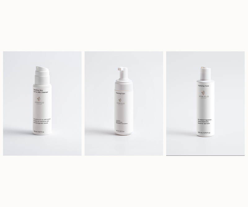 Doppelreinigungs-Set: Sensitive Skin Oil-To-Milk Cleanser, Cleansing Foam, Hydrating Toner