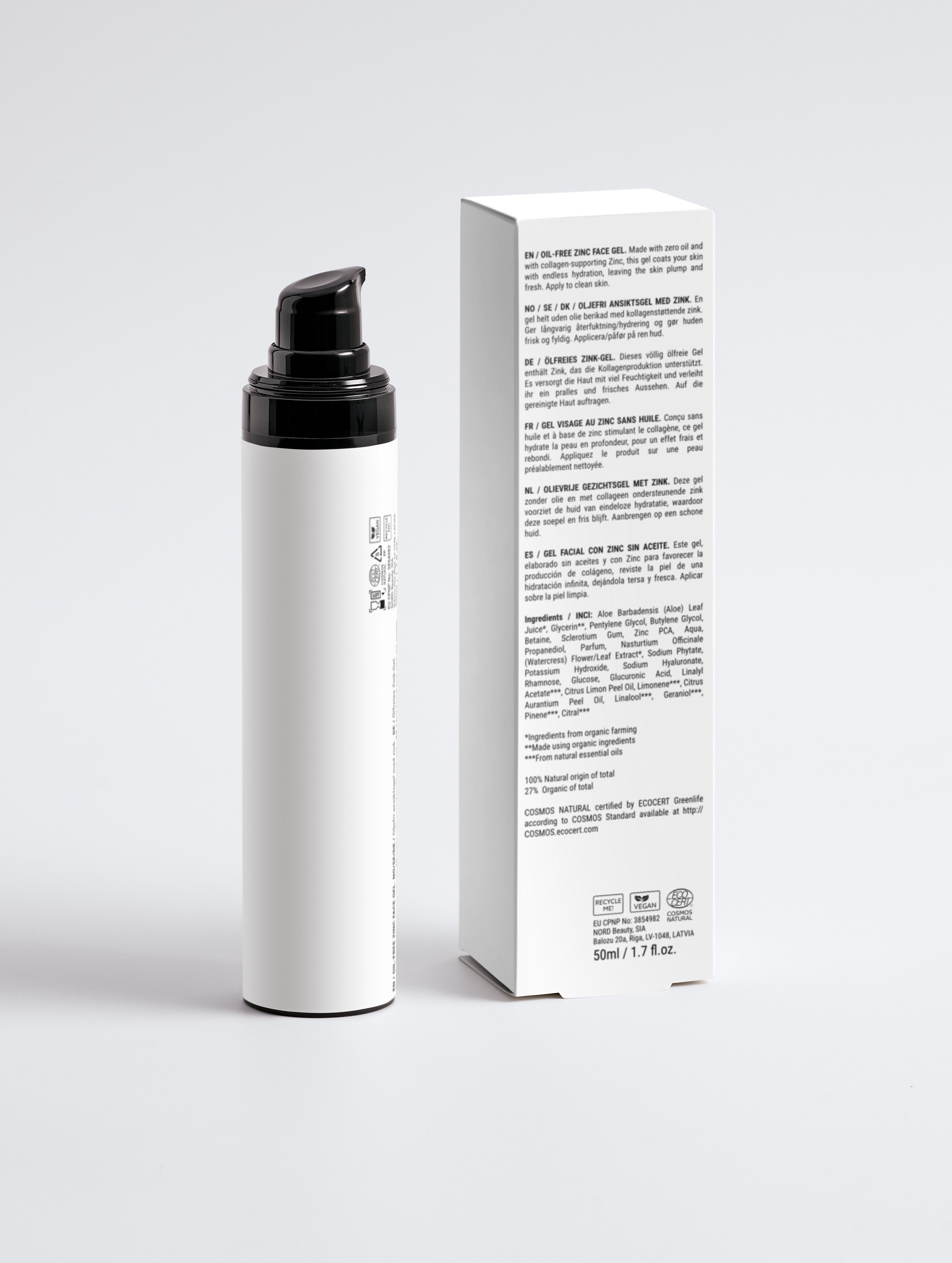Oil-Free Zinc Face Gel for Men